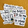 Stickers textes holographiques