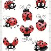Vente planche de stickers pour enfants / ados - Boutique en ligne - Création française - Cute ladybug