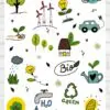 Vente planche de stickers pour enfants / ados - Boutique en ligne - Création française - Go green