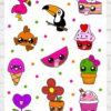 Vente planche de stickers pour enfants / ados - Boutique en ligne - Création française - Happy Kawaii