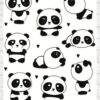 Vente planche de stickers pour enfants / ados - Boutique en ligne - Création française - Petit panda
