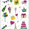 Vente planche de stickers pour enfants / ados - Boutique en ligne - Création française - Que la fête commence
