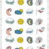 Vente planche de stickers pour enfants / ados - Boutique en ligne - Création française - Weather doodle sticker temps météo
