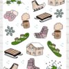 Vente planche de stickers pour enfants / ados - Boutique en ligne - Création française - Winter is coming - sticker hiver
