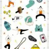 Vente planche de stickers pour enfants / ados - Boutique en ligne - Création française - Workout time sport