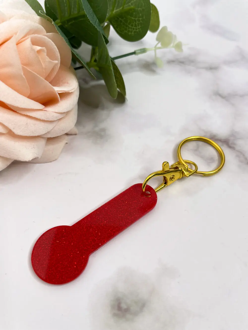 Boutique en ligne d'idées cadeau et de décoration - Jeton de caddie rouge brillant 1 rond