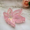 Cendrier feuille érable rose translucide paillette - Boutique en ligne d'idées cadeau et de décoration