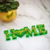 Mot décoratif - HOME - Vert paillette - Boutique en ligne d'idées cadeau et de décoration
