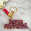 Porte clé mot - Super maitresse rosé mauve - Boutique en ligne d'idées cadeau et de décoration