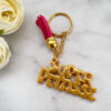 Porte-clé mot - Porte clé mot - Super pétasse doré - Boutique en ligne d'idées cadeau et de décoration