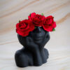Vase buste femme - noir doré - Boutique en ligne d'idées cadeau et de décoration en jesmonite et en résine