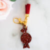 Porte clé bonbon diamant rouge foncé - Boutique en ligne d'idées cadeau et de décoration résine jesmonite badges et stickers