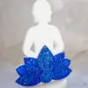 Buddha diamant blanc et bleu - Boutique en ligne d'idées cadeau et de décoration résine jesmonite badges et stickers