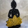 Buddha diamant noir doré - Boutique en ligne d'idées cadeau et de décoration résine jesmonite badges et stickers