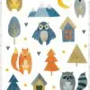 Vente planche de stickers pour enfants / ados - Boutique en ligne - Création française - Forest friends