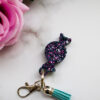 Porte clé bonbon diamant noir paillette - Boutique en ligne d'idées cadeau et de décoration pour la fête des mères ou pour un anniversaire