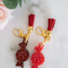 Porte clé bonbon diamant rouge - Boutique en ligne d'idées cadeau et de décoration résine jesmonite badges et stickers