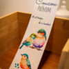 Marque page holographique personnalisé oiseaux - boutique en ligne d'idées cadeau et de décoration - Jesmonite - résine - Cadeaux merci maitresse - fêtes de mères - cadeaux anniversaire - cadeaux enfants