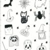 Vente planche de stickers pour enfants / ados - Boutique en ligne de stickers pour enfants - Création française - Ugly Halloween - stickers halloween - autocollant halloween - gommettes halloween planche de stickers