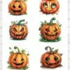 Vente planche de stickers pour enfants / ados - Boutique en ligne de stickers pour enfants - Création française - Happy pumpkins - stickers halloween - autocollant halloween - gommettes halloween - 6 pièces de stickers – Citrouille/Pumpkins