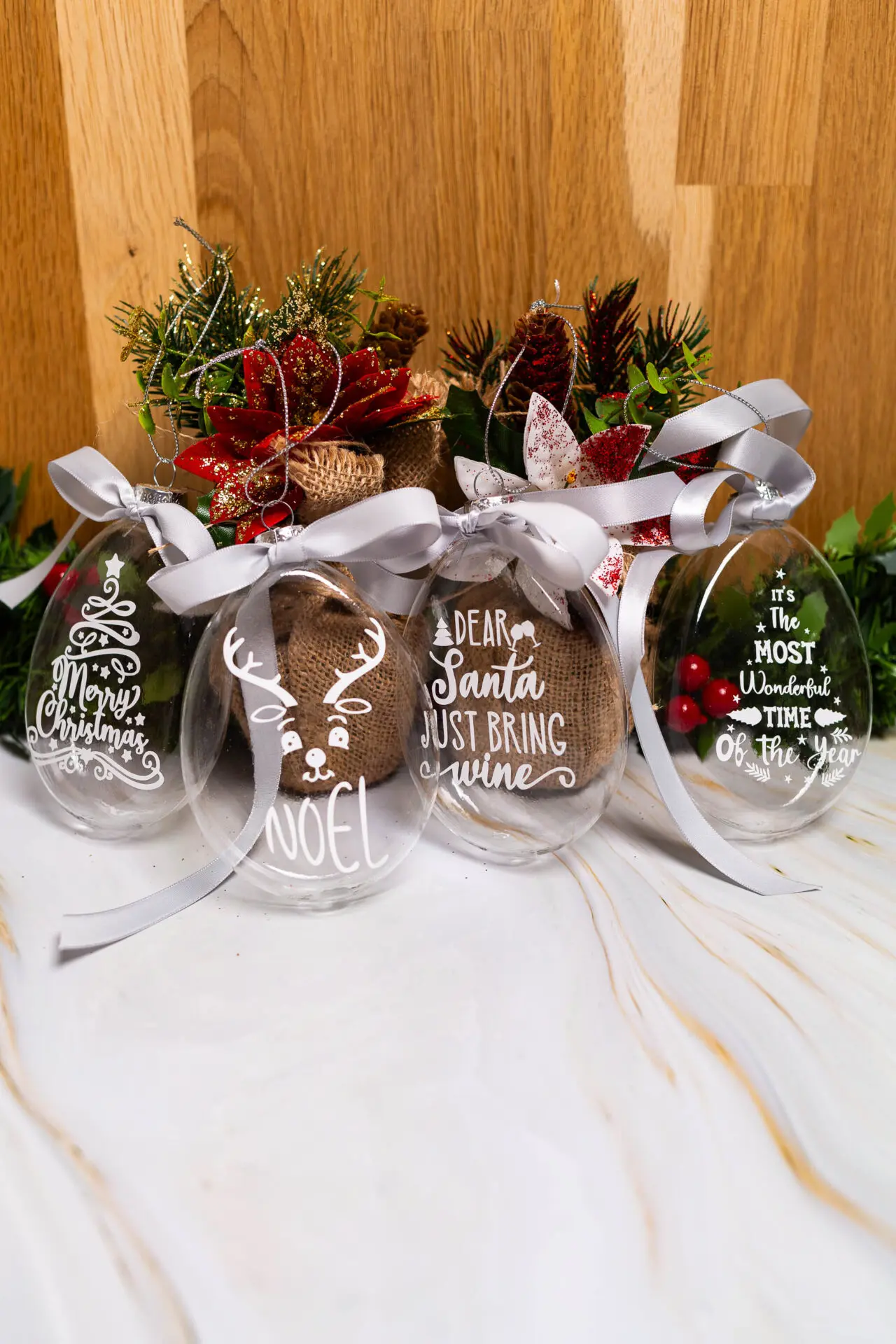 Boules de Sapin de Noël transparentes - Boules de Noël originales pour le sapin de Noël - Boutique en ligne d'idées cadeaux pour les fêtes de Noël et de décoration pour les fêtes de fin d'année.