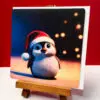 Carte de vœux de Noel et de fin d'année - Cute penguin - Vente en ligne de cartes de vœux artisanales fait main et création française / Boutique en ligne de créations de Noël et de fêtes de fin d’année. de fin d'année.